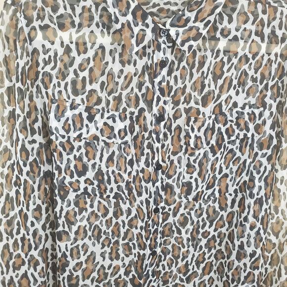 Equipment Signature Blouse in Leopard Size S - Picture 3 of 12